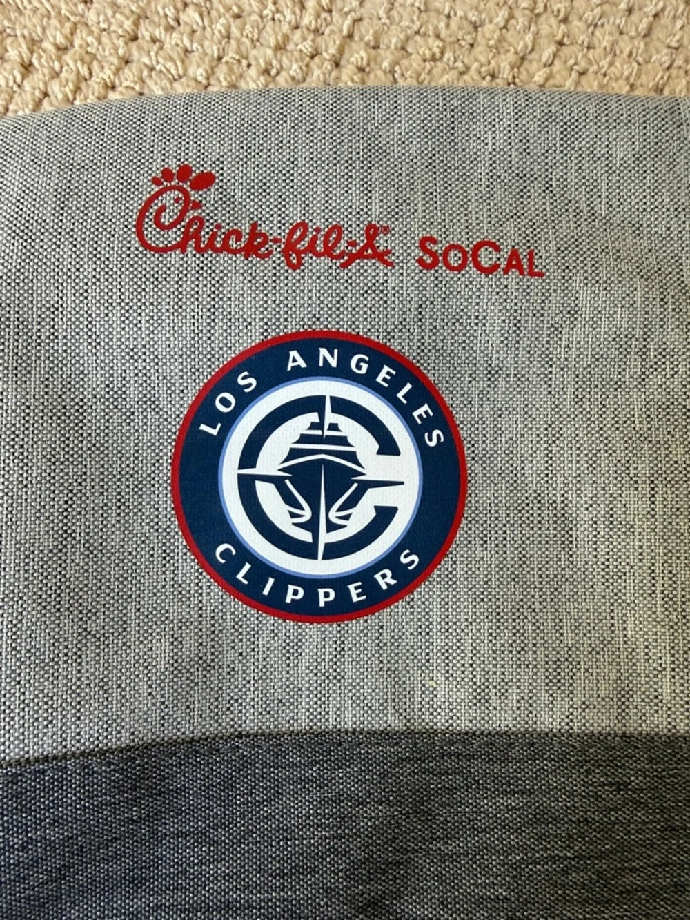 Chick-fil-A x Los Angeles Clippers Gray cooler bag